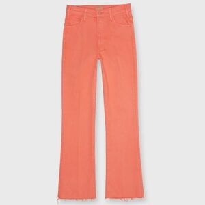 Mother Size 27 • The Hustler Ankle Fray High Waisted Jeans Persimmon Denim Orang
